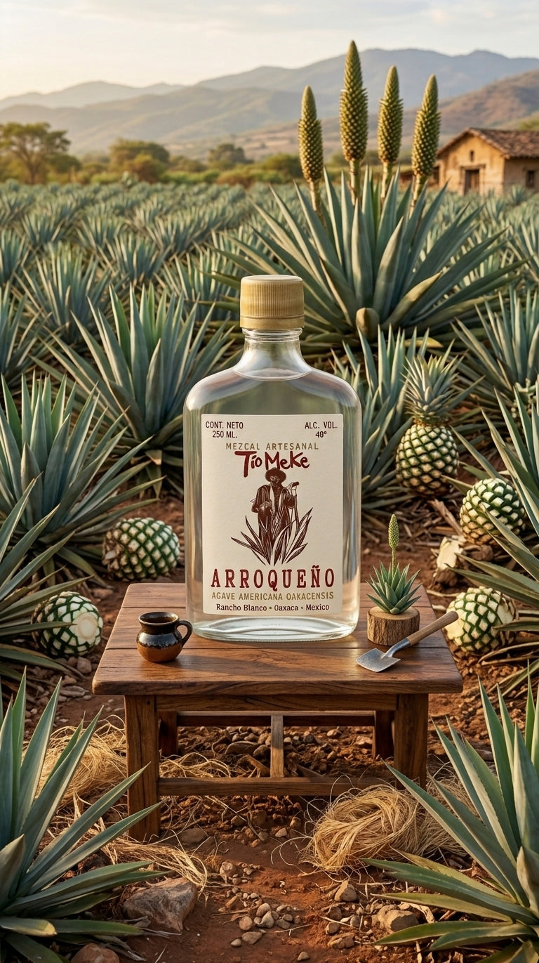 Mezcal Arroqueño El Tío Meke, agave americana oaxacensis