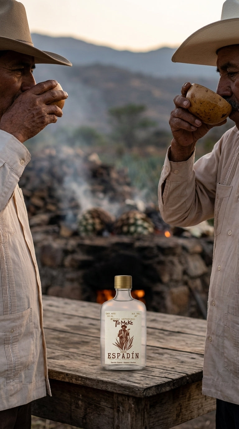 Mezcal Espadín artesanal El Tío Meke, 100% agave angustifolia