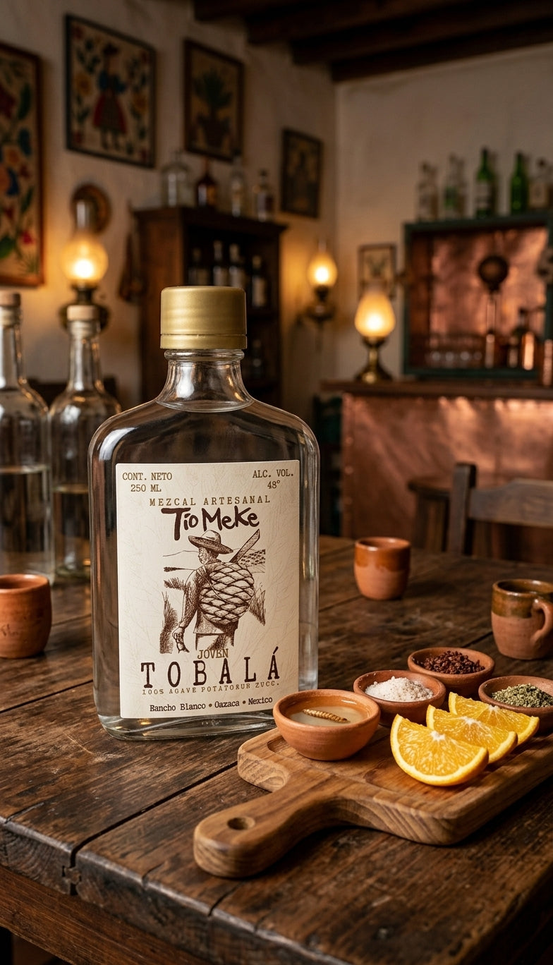 Mezcal Tobalá El Tío Meke, agave potatorum de Oaxaca
