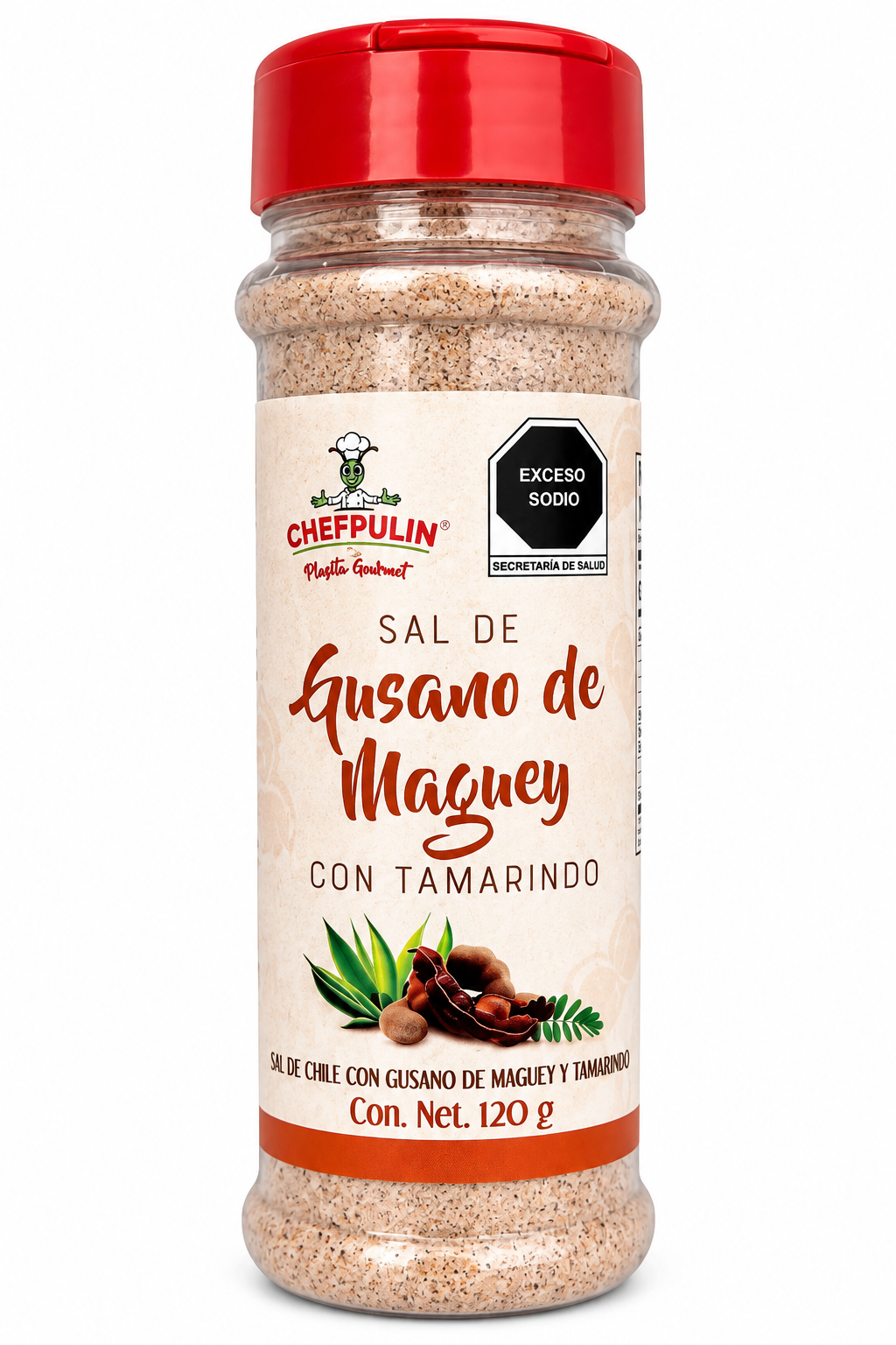 Sal de Gusano de Maguey con Tamarindo Chefpulin 120 g