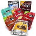 Paquete con siete polvos para bebidas tradicionales oaxaqueñas: tejate, champurrado, horchata, jamaica, tamarindo y atole de pinole
