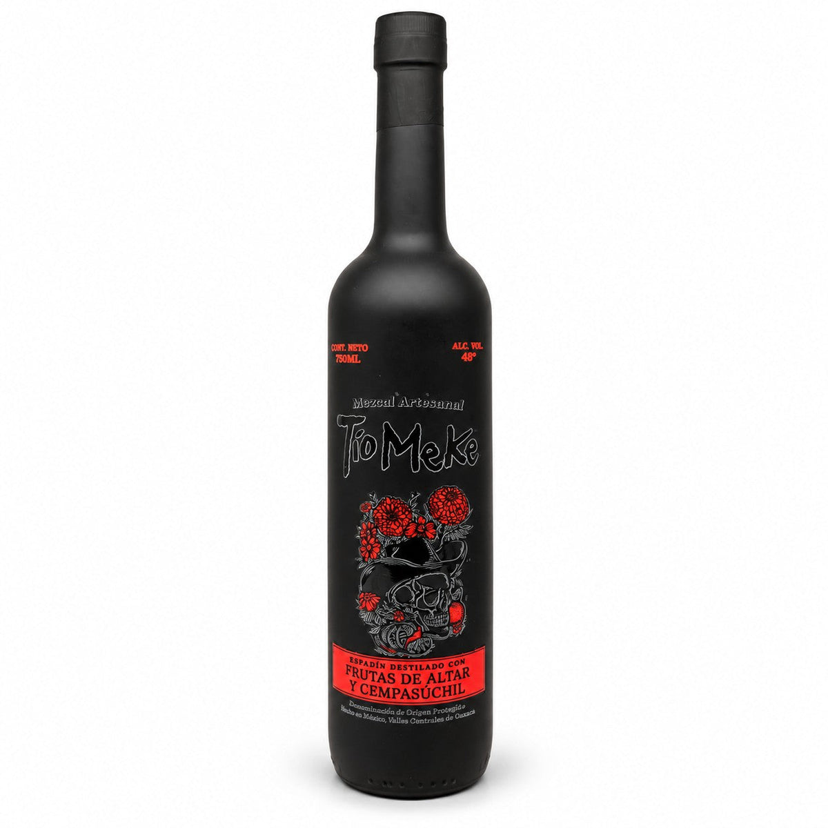 Botella negra de 750 ml, segunda vista de frente